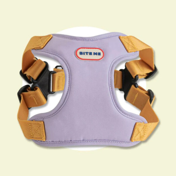 Bite Me Comfort Harness New - Lavender & Mustard - S